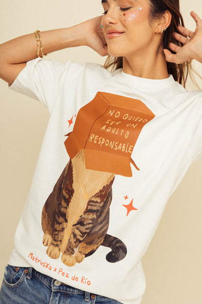 Camiseta Unisex Gatita Adulta