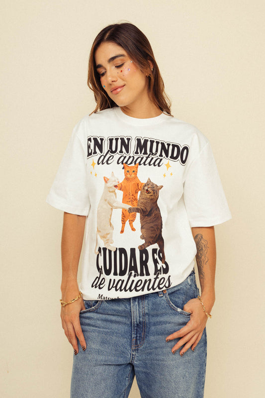 Camiseta Unisex Gatitos Valientes
