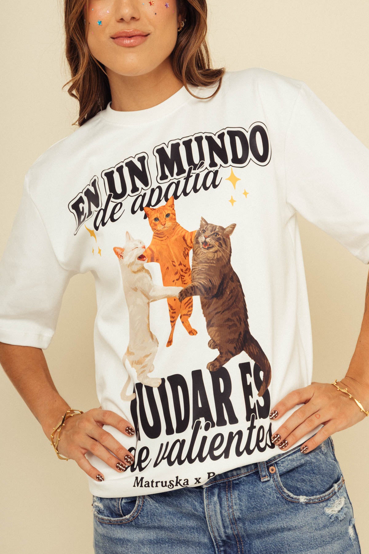 Camiseta Unisex Gatitos Valientes