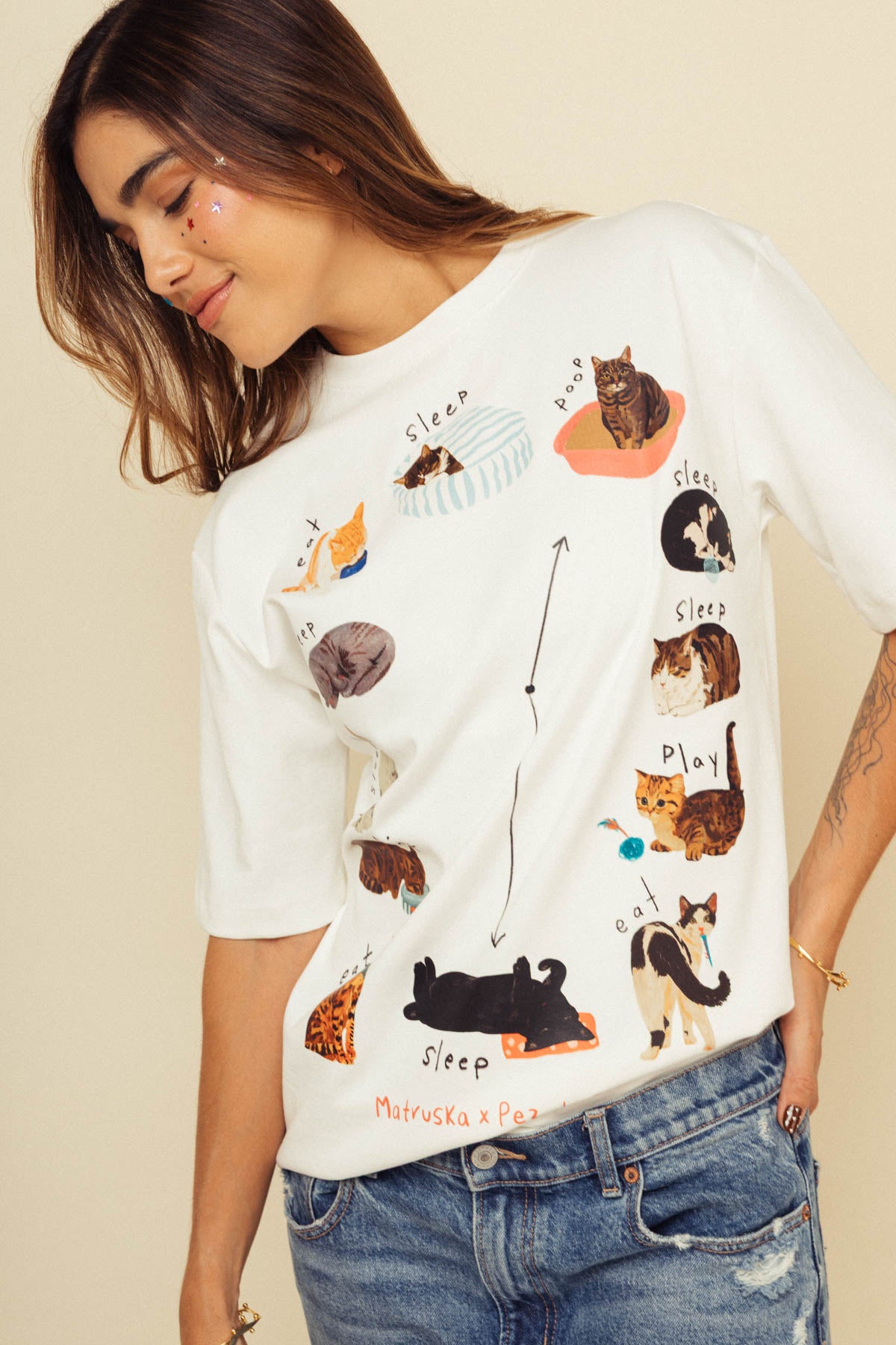 Camiseta Unisex Reloj Gatuno