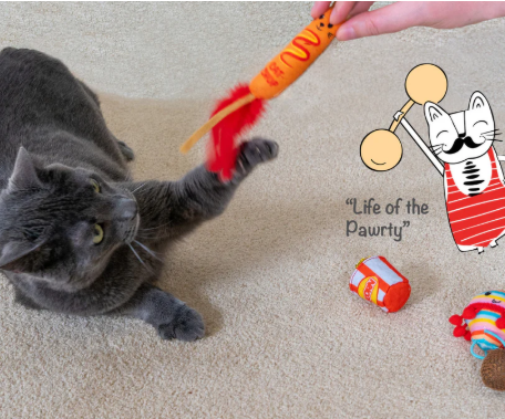 Catstages Pawrty con Catnip - Paquete X3