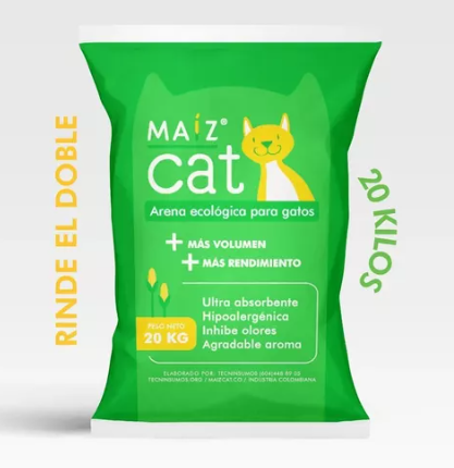 Arena para Gatos Maiz Cat 20kg