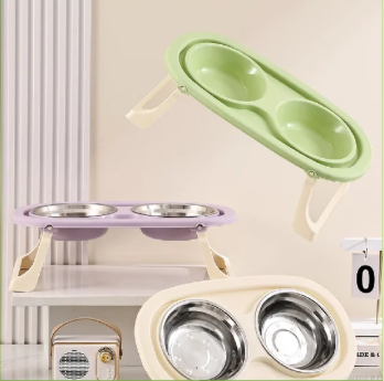 Comedero Plegable Doble Alto