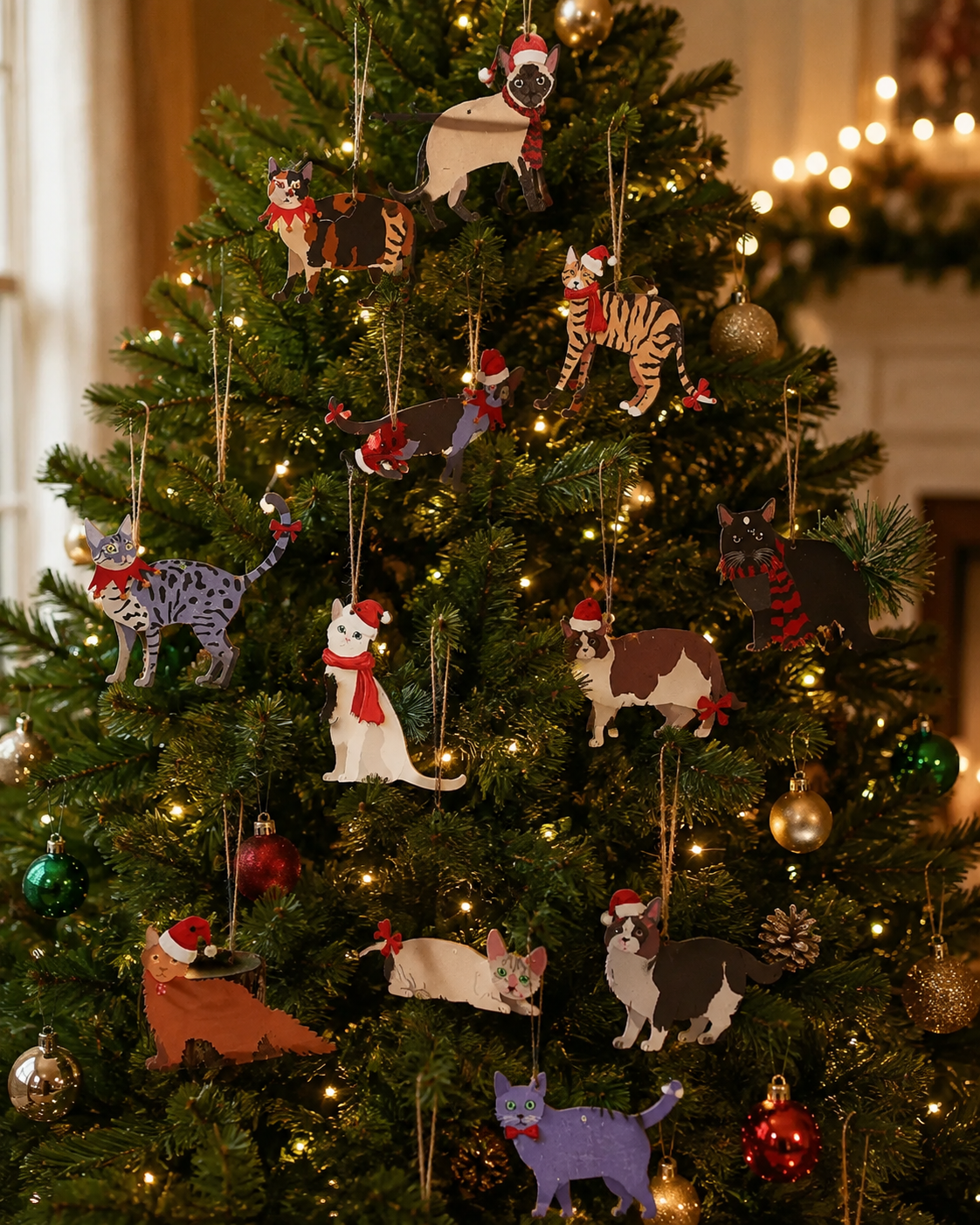 Gatitos Decoración Árbol de Navidad
