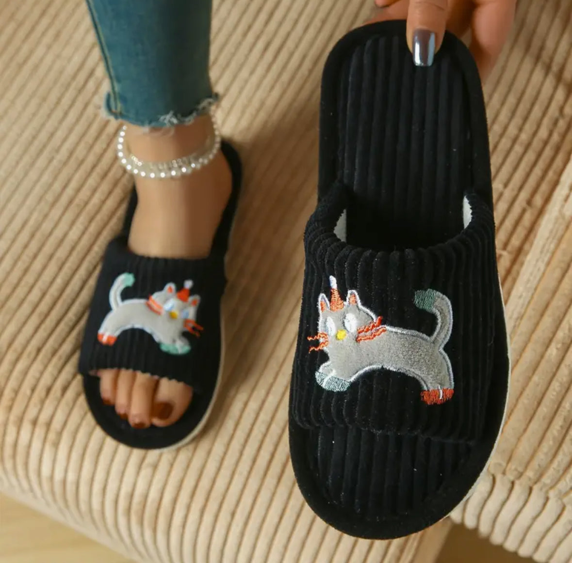 Pantuflas Color Negro - Catlover