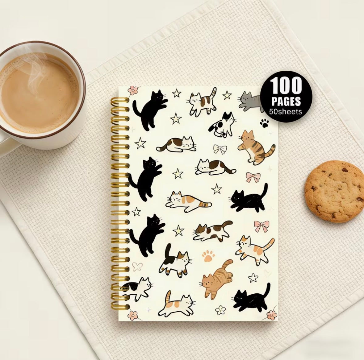Cuaderno Rayado Cute Cats