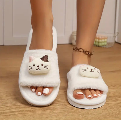 Pantuflas Gatito - Marfil