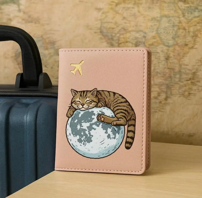 Portapasaporte de Gatito - Negro