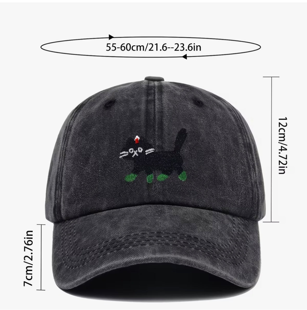 Gorra Ajustable Bordado Gatito
