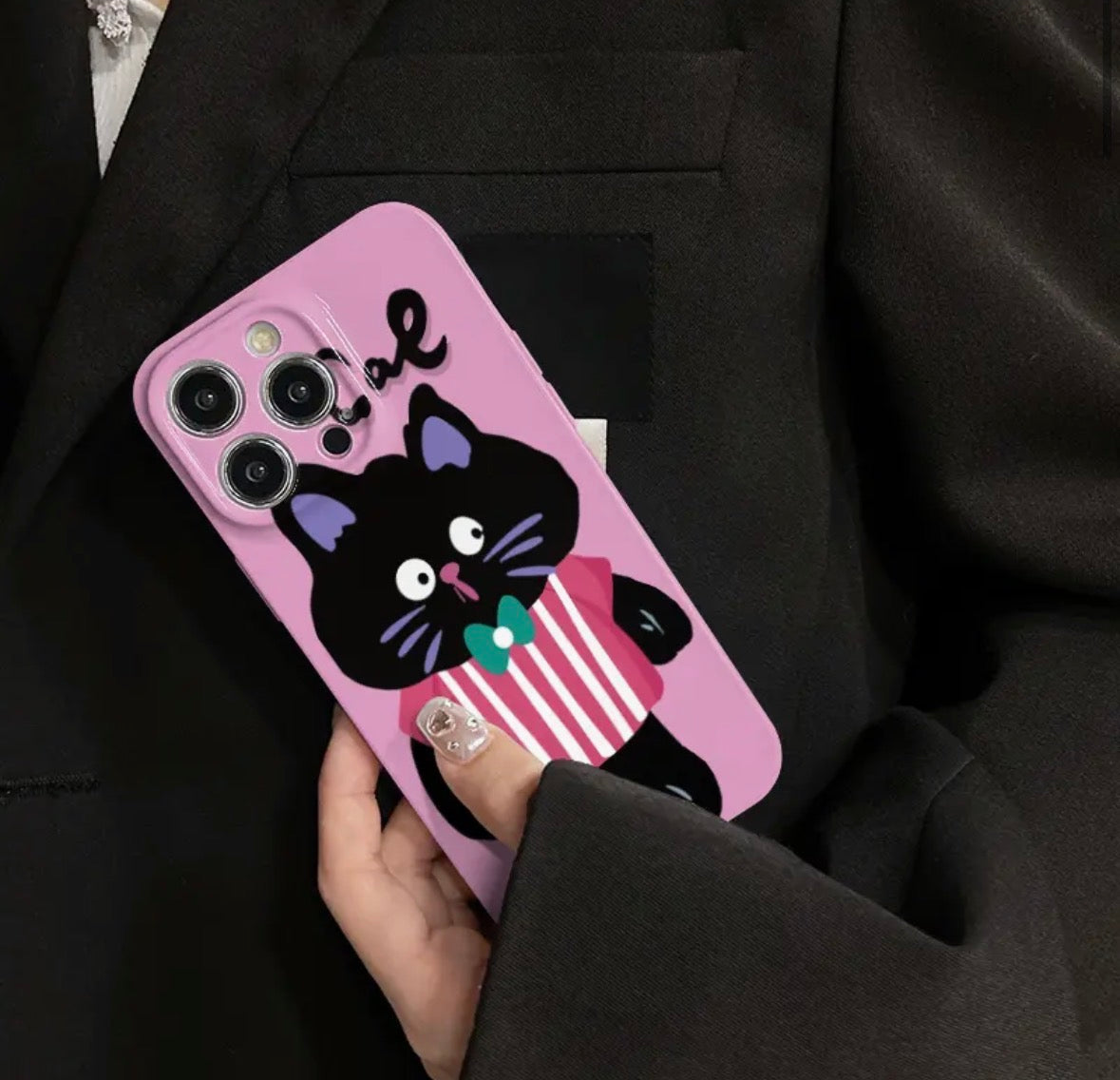 Funda para Iphone - Gatito Rosa