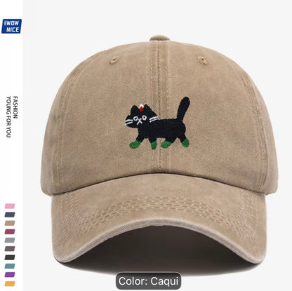 Gorra Ajustable Bordado Gatito