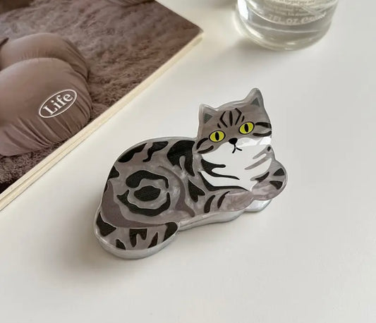 Pinza para el Cabello - Gato Tabby