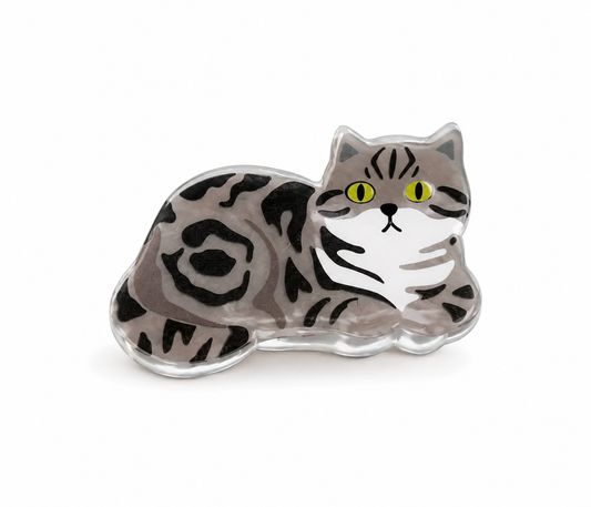 Pinza para el Cabello - Gato Tabby