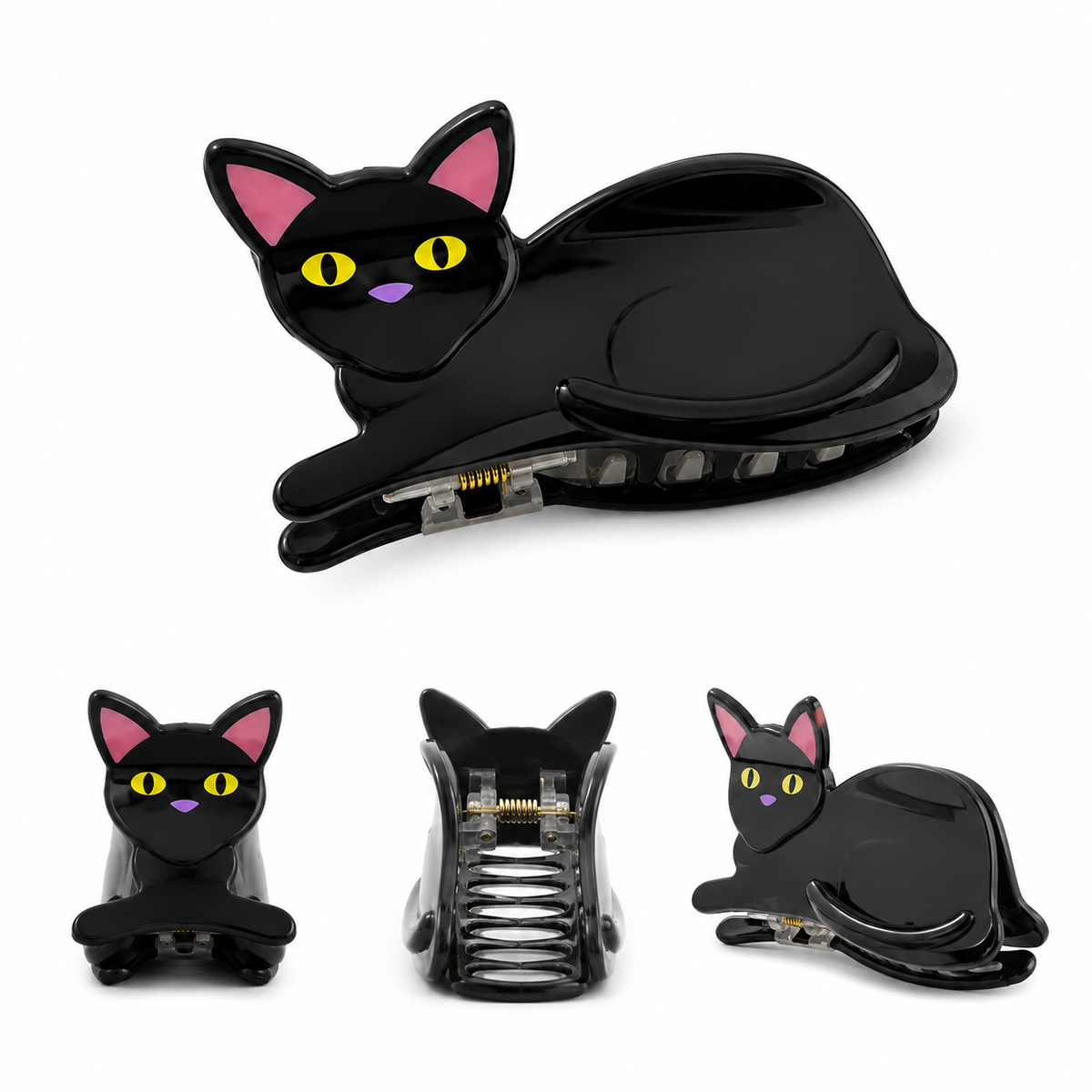 Pinza para el cabello Gatito Negro