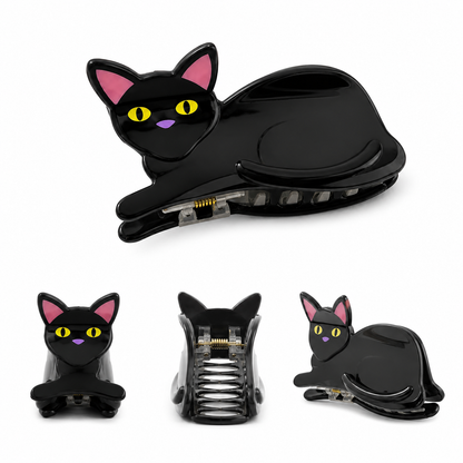 Pinza para el cabello Gatito Negro