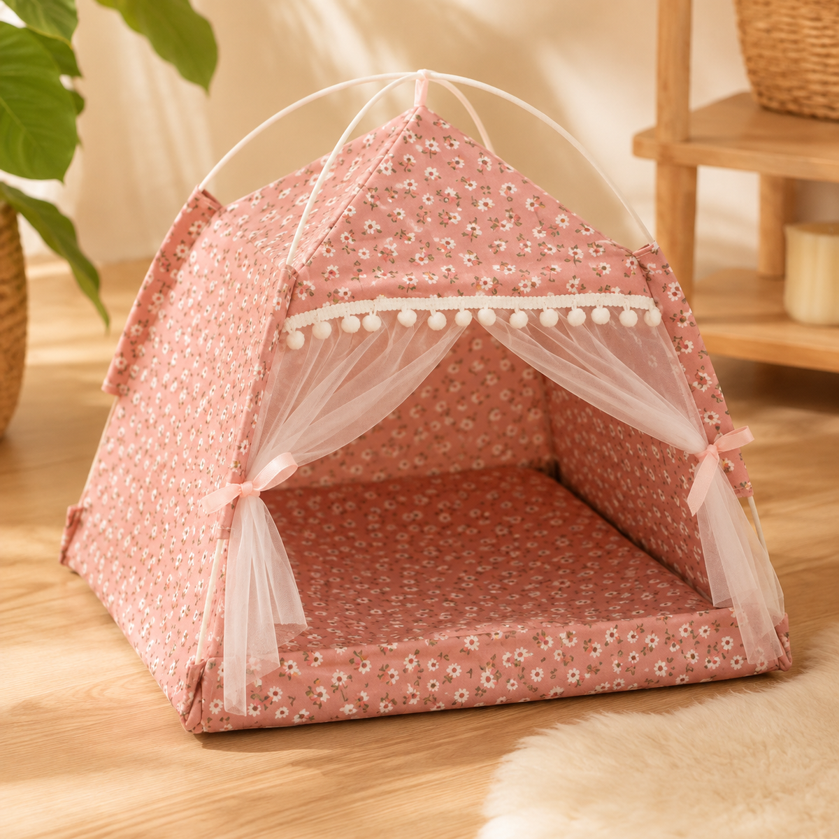 Cama Camping Grande Rosada