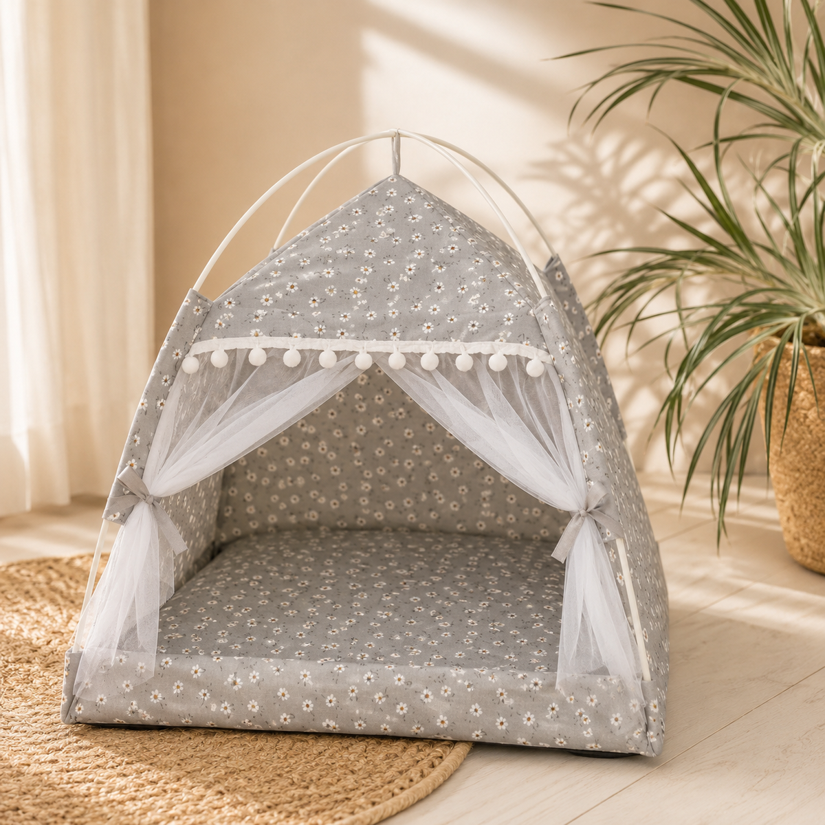 Cama Camping Grande Gris