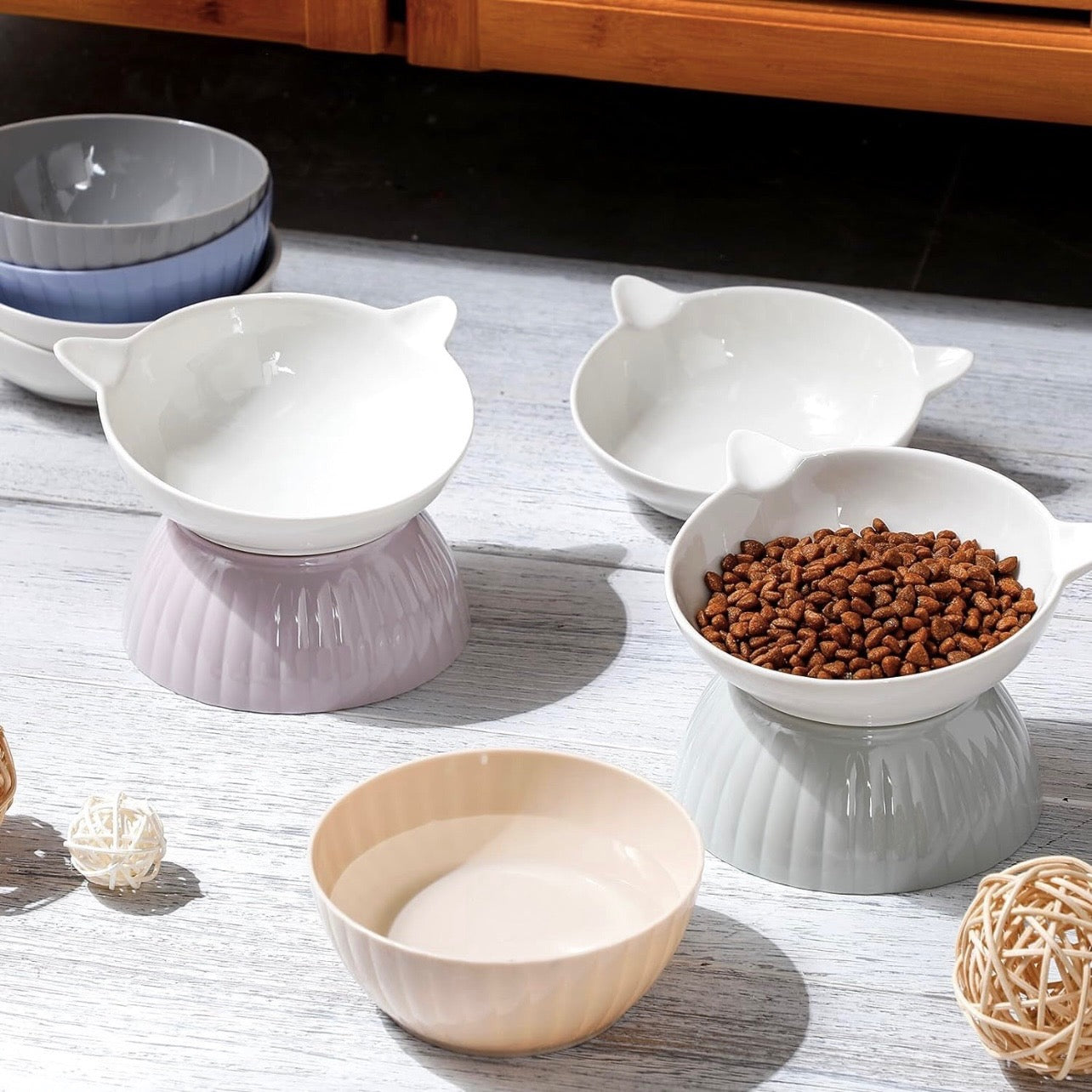 Comedero Individual Alto en Cerámica