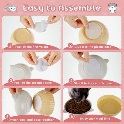 Comedero Individual Alto en Cerámica