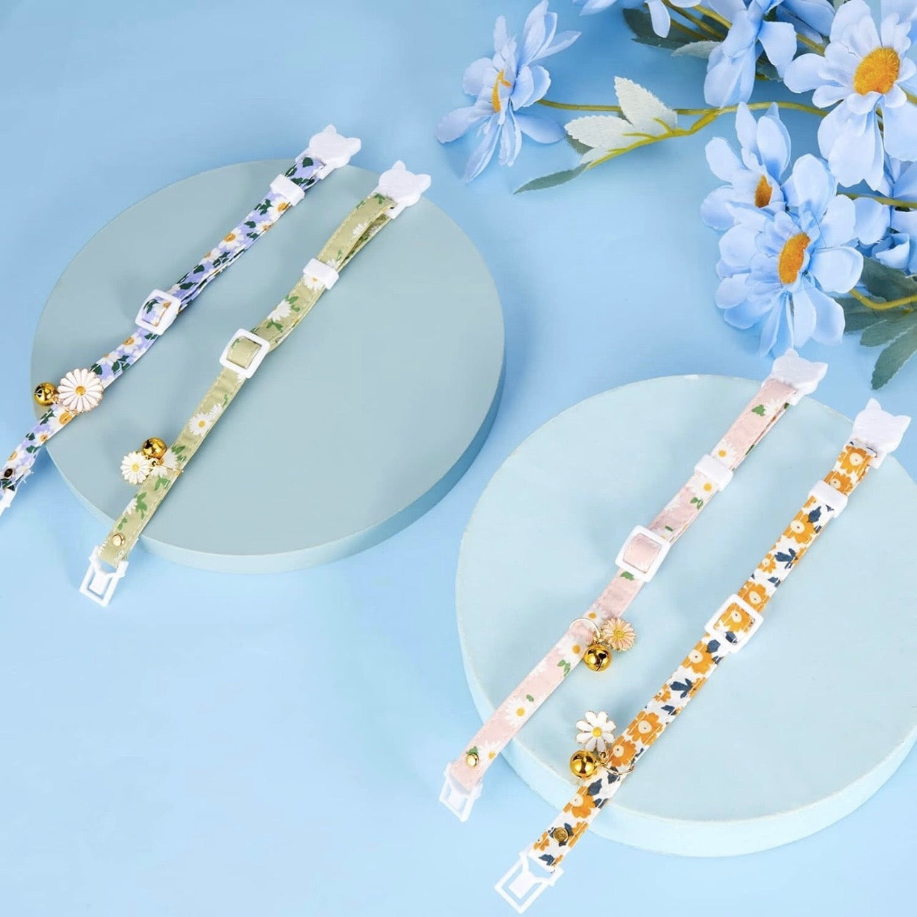 Collar Anti ahogo Graduable de Flores