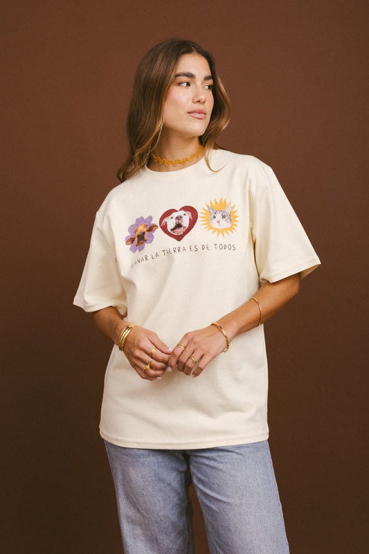 Camiseta Todos Sienten - Marfil