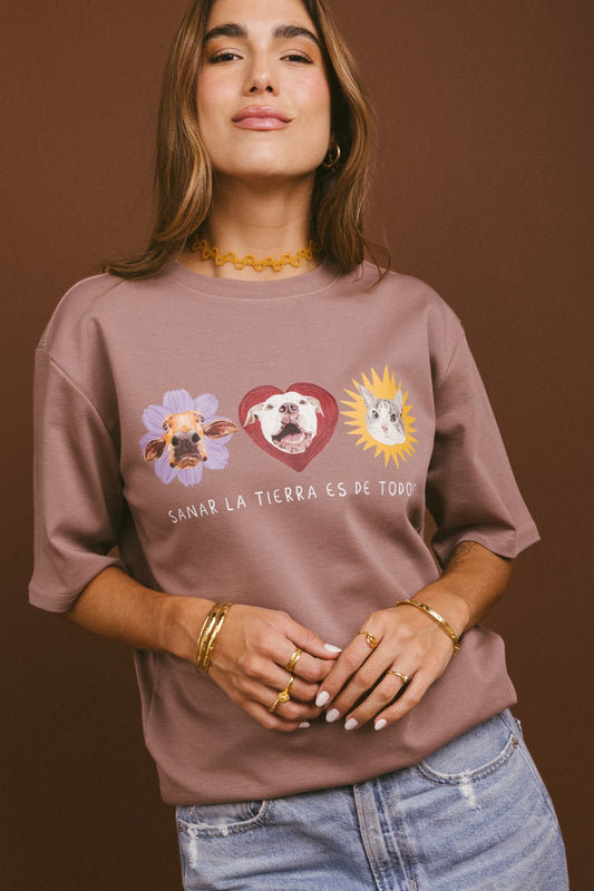 Camiseta Todos Sienten - Chocolate