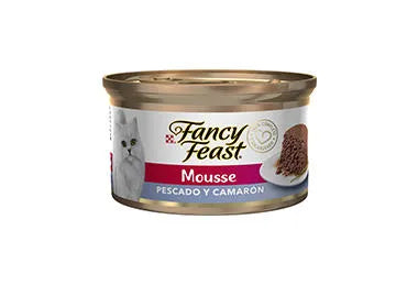 Lata para gato Fancy feast Mousse Pescado y Camaròn