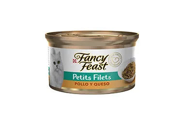 Lata para gato Fancy feast Petits Filets Pollo y Queso