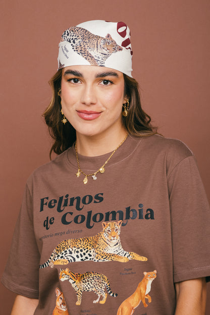 Pañoleta Felinos de Colombia Marfil