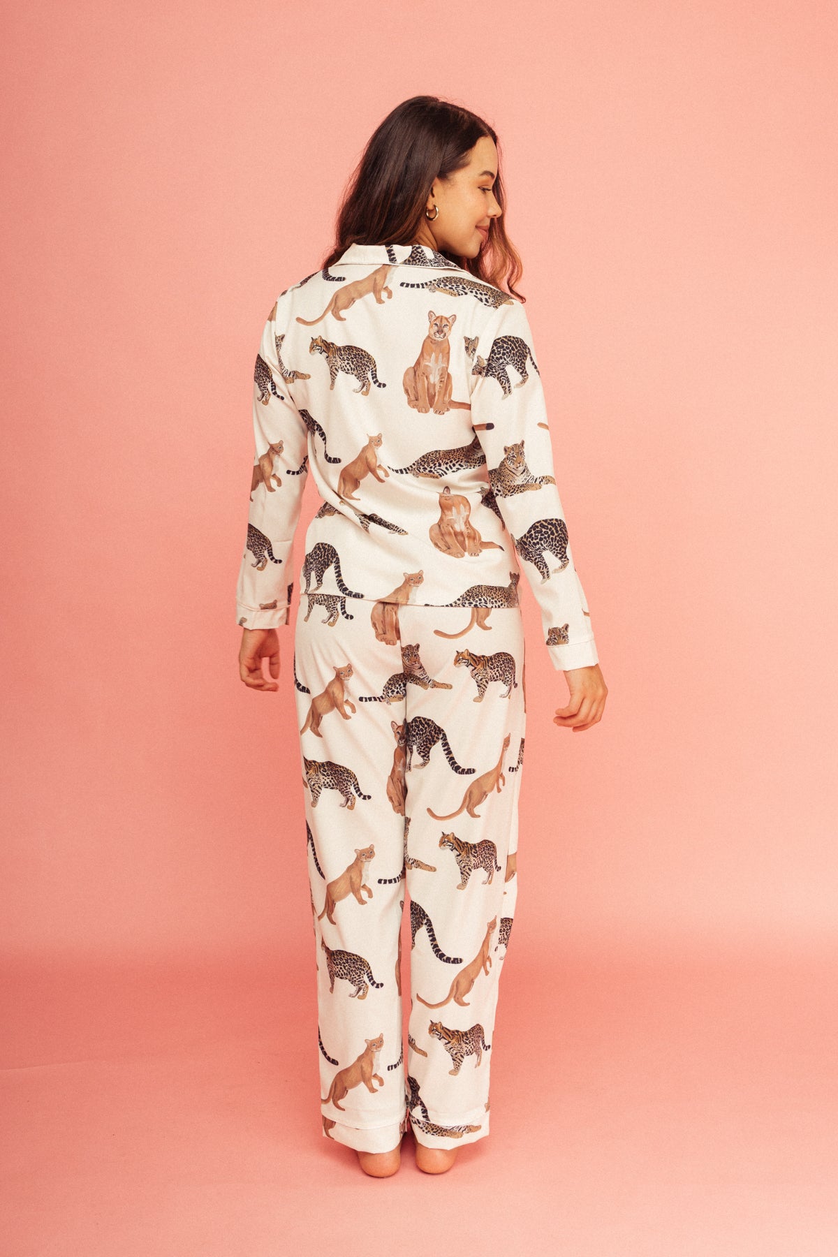 Pijama Pantalón Felinos Marfil