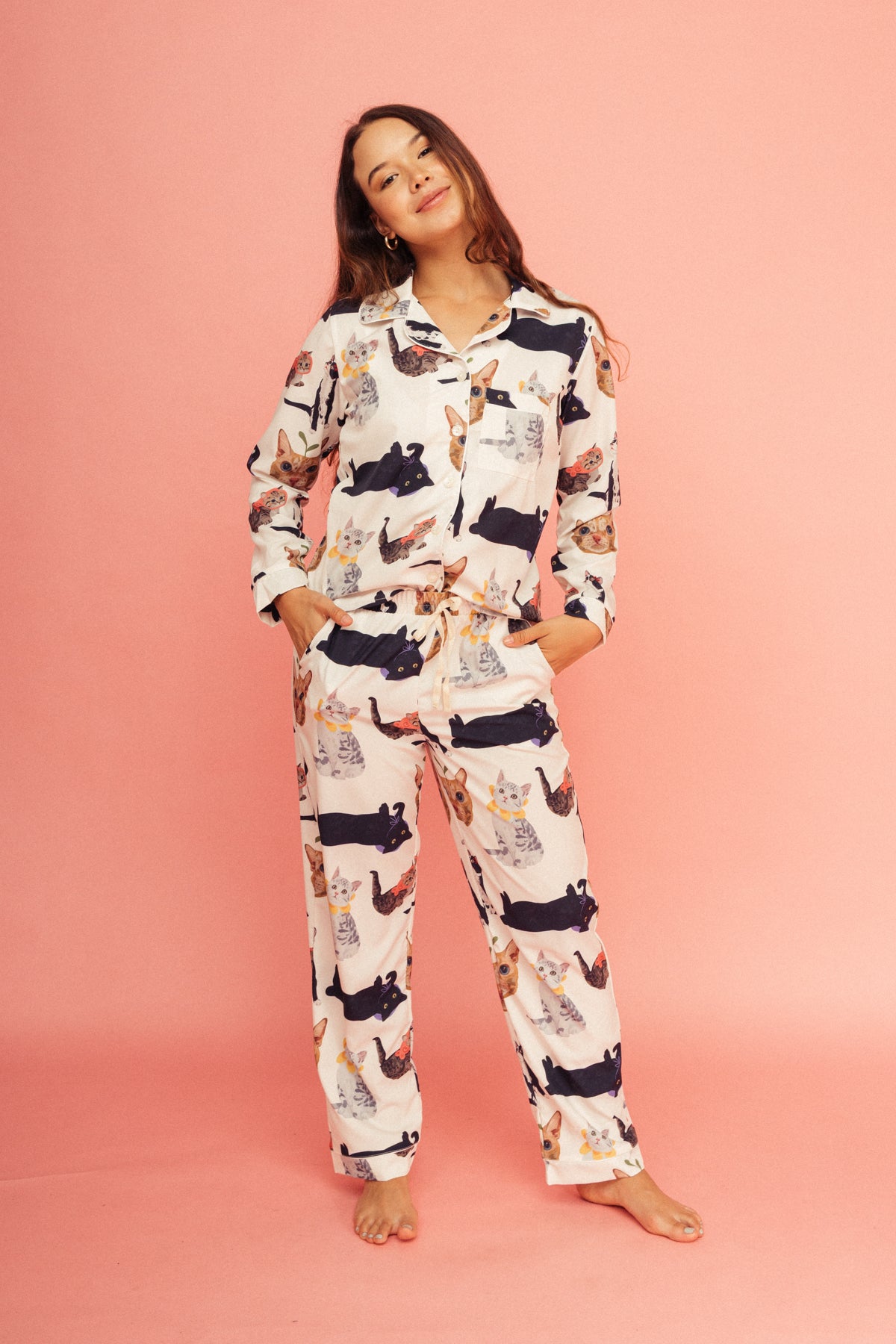 Pijama Pantalón Michis Marfil