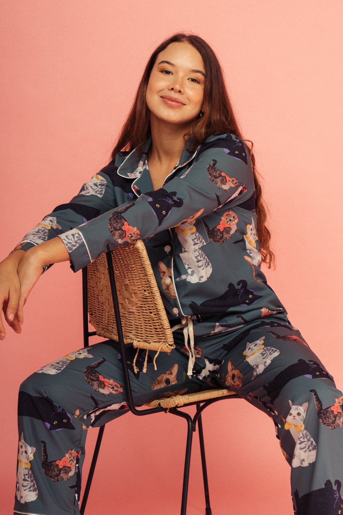 Pijama Pantalón Michis Verde