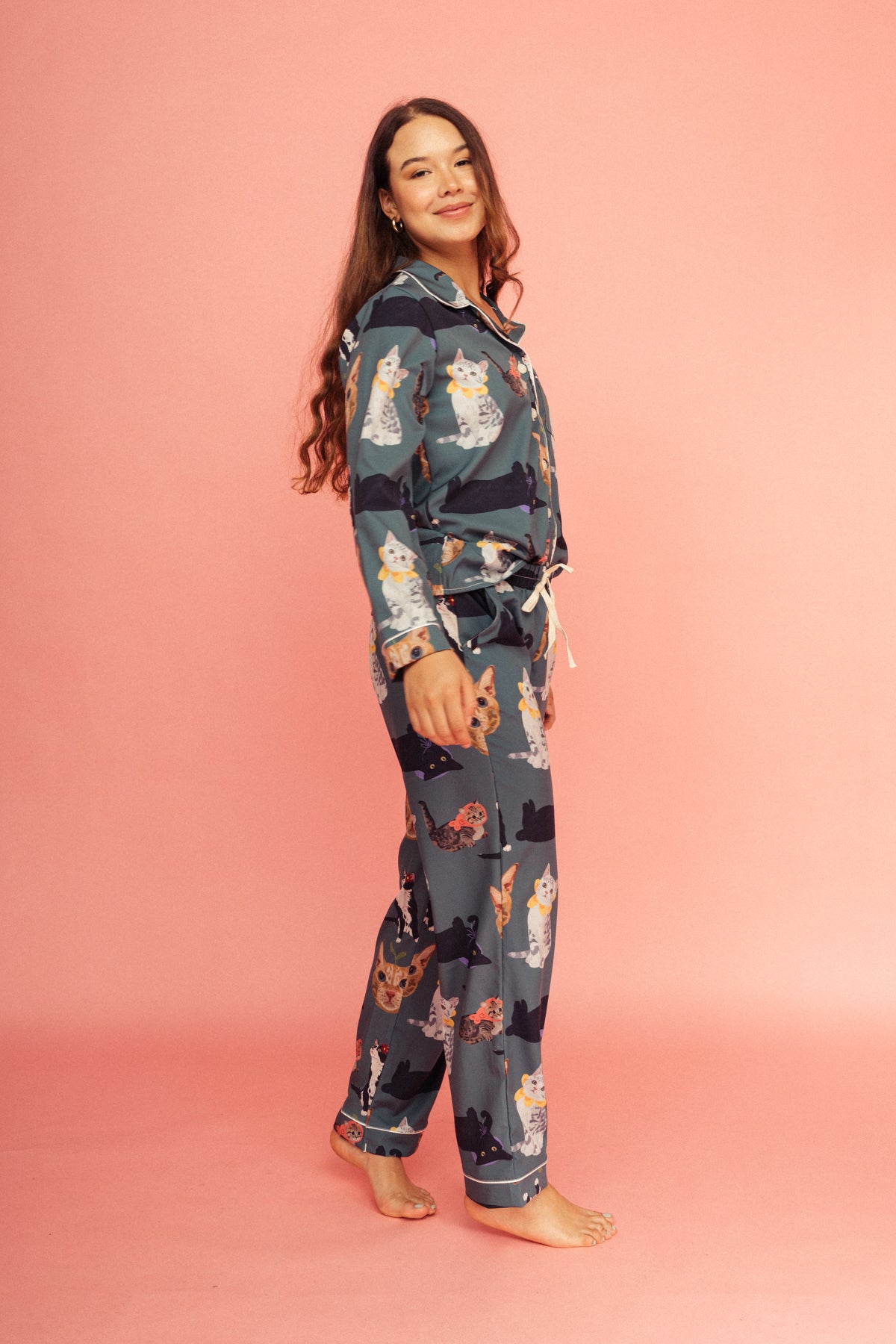 Pijama Pantalón Michis Verde