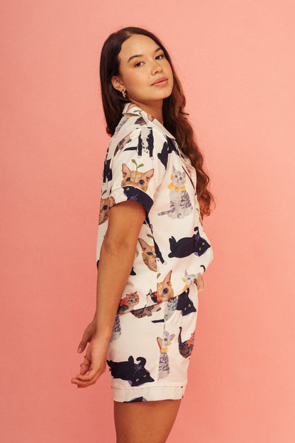 Pijama Short Michis Marfil