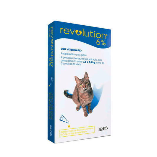 Pipeta Antipulgas para gatos Revolution 6%