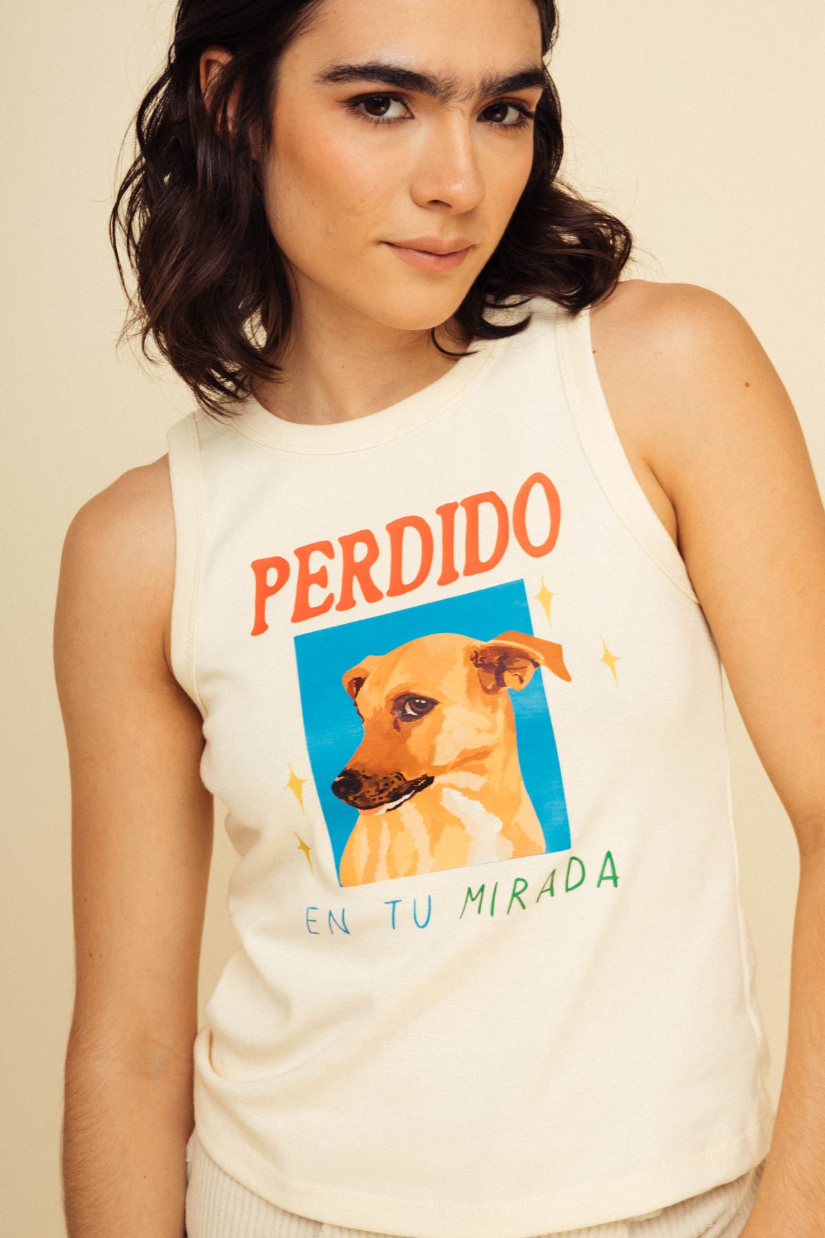 Top Perdido en tu mirada Marfil
