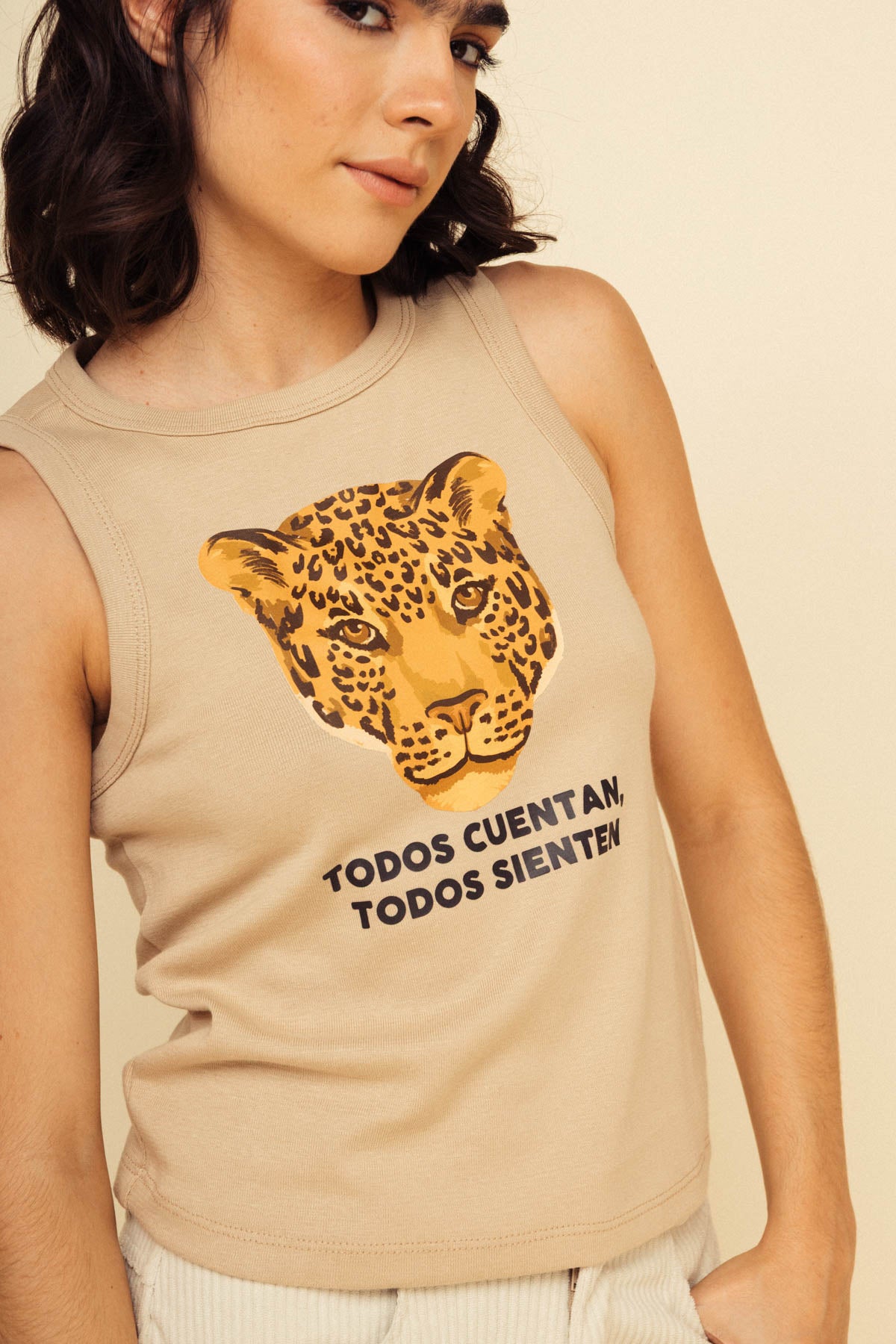 Top Todos Cuentan Beige