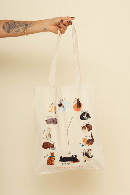 Totebag Reloj Gatuno