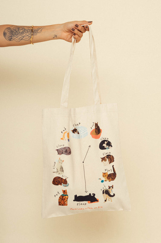 Totebag Reloj Gatuno