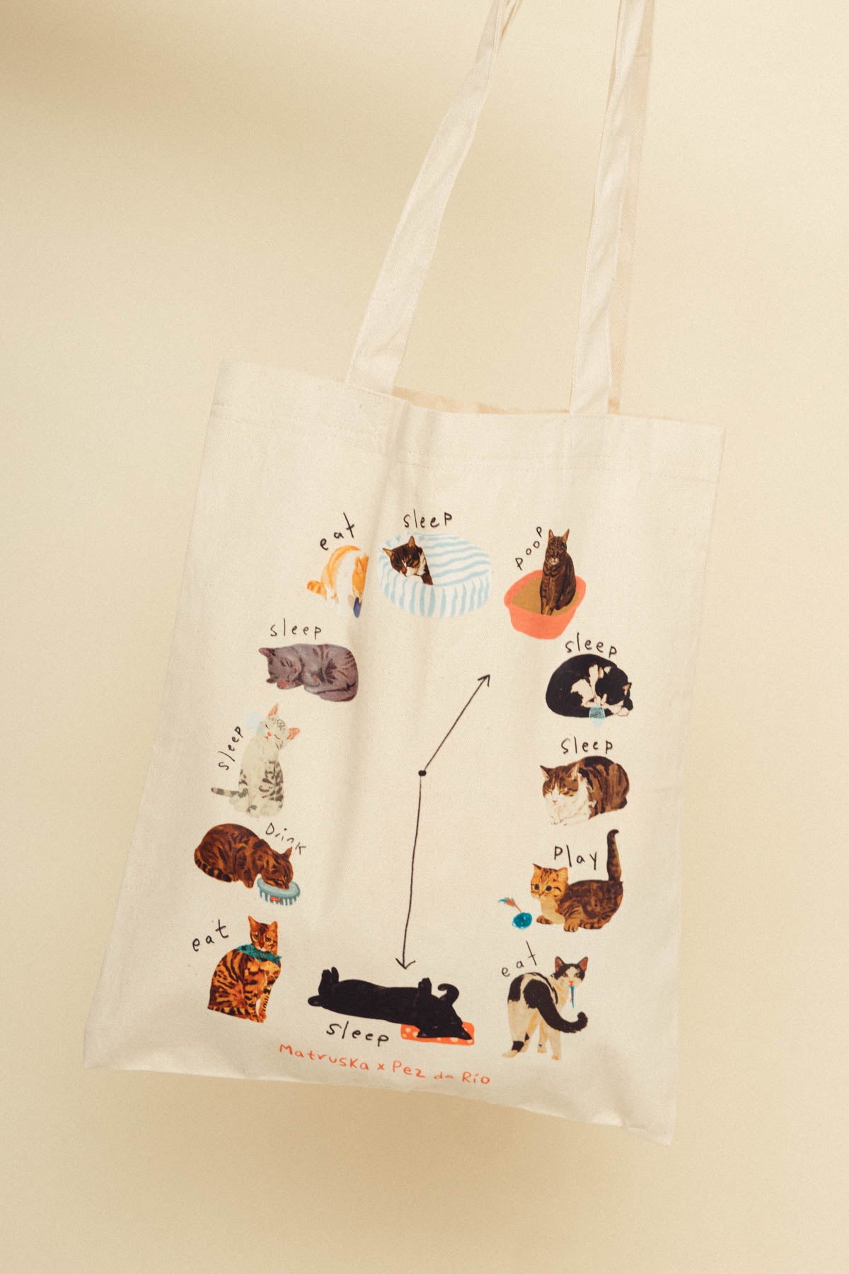 Totebag Reloj Gatuno