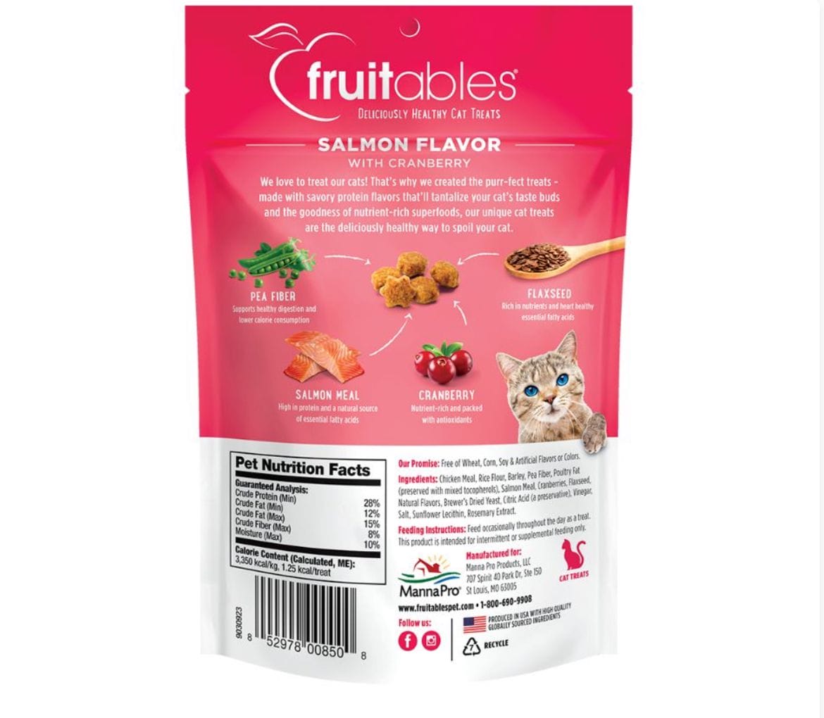 Galletas Para Gato Fruitables - Salmón y Arándanos 70GR