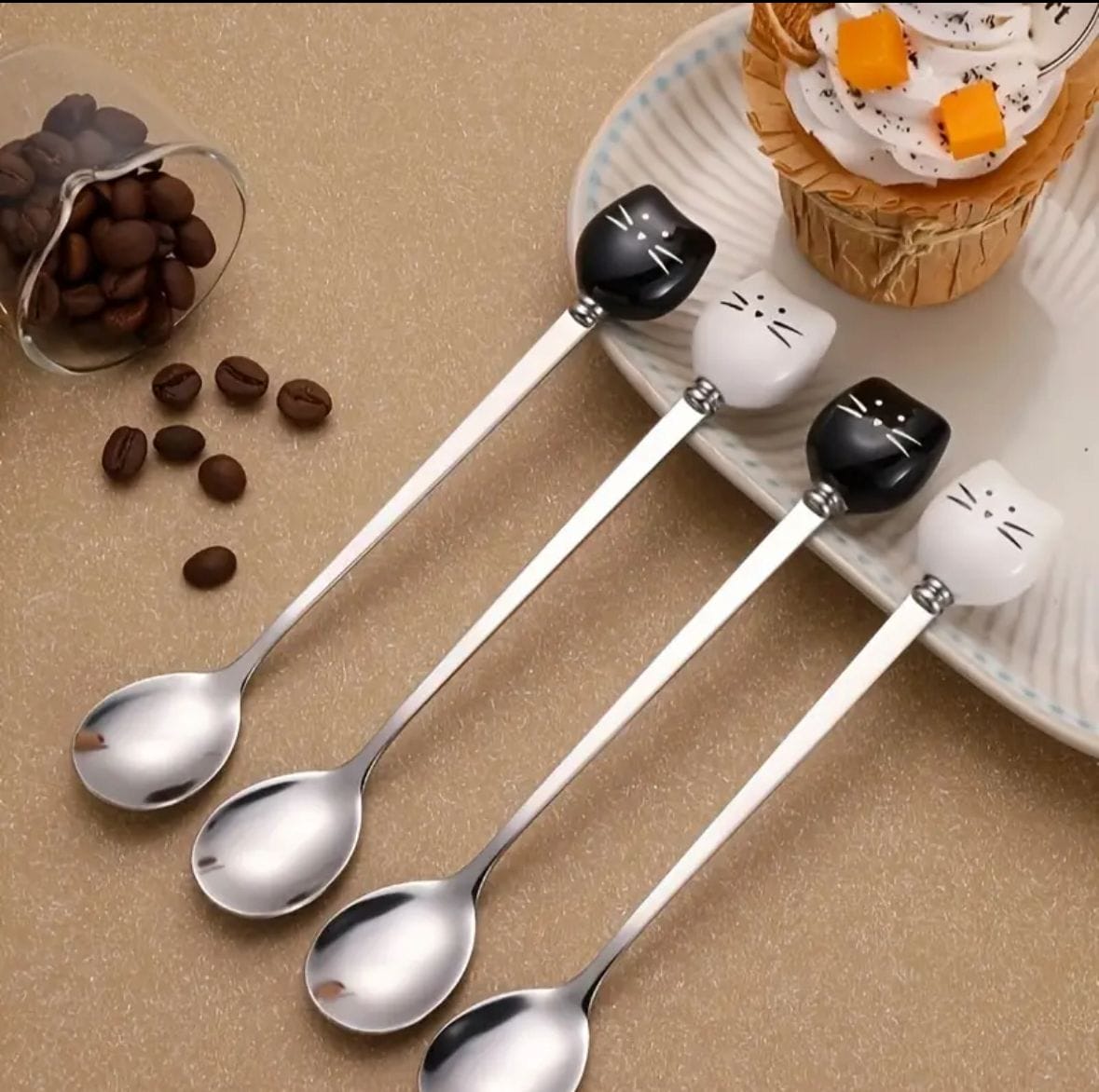 Juego de 4 Cucharas Gatitos
