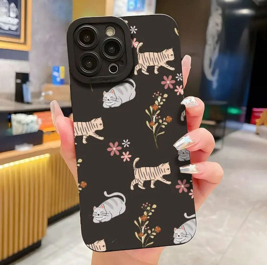 Estuche para Iphone  Negro - Cat Lover
