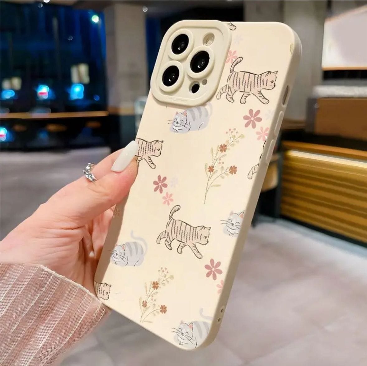 Estuche para Iphone  Beige - Cat Lover
