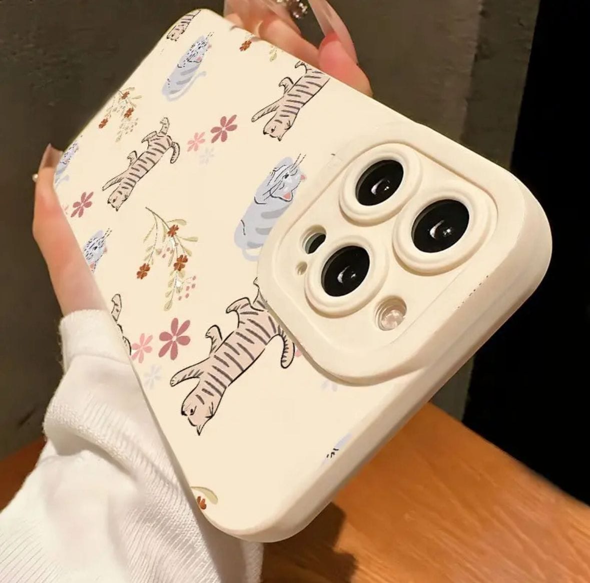 Estuche para Iphone  Beige - Cat Lover