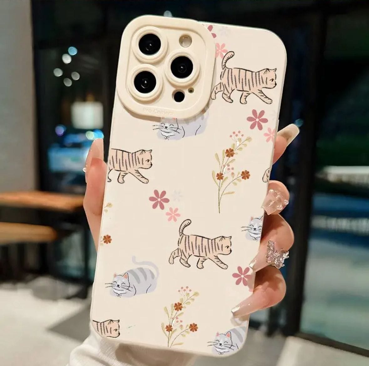 Estuche para Iphone  Beige - Cat Lover
