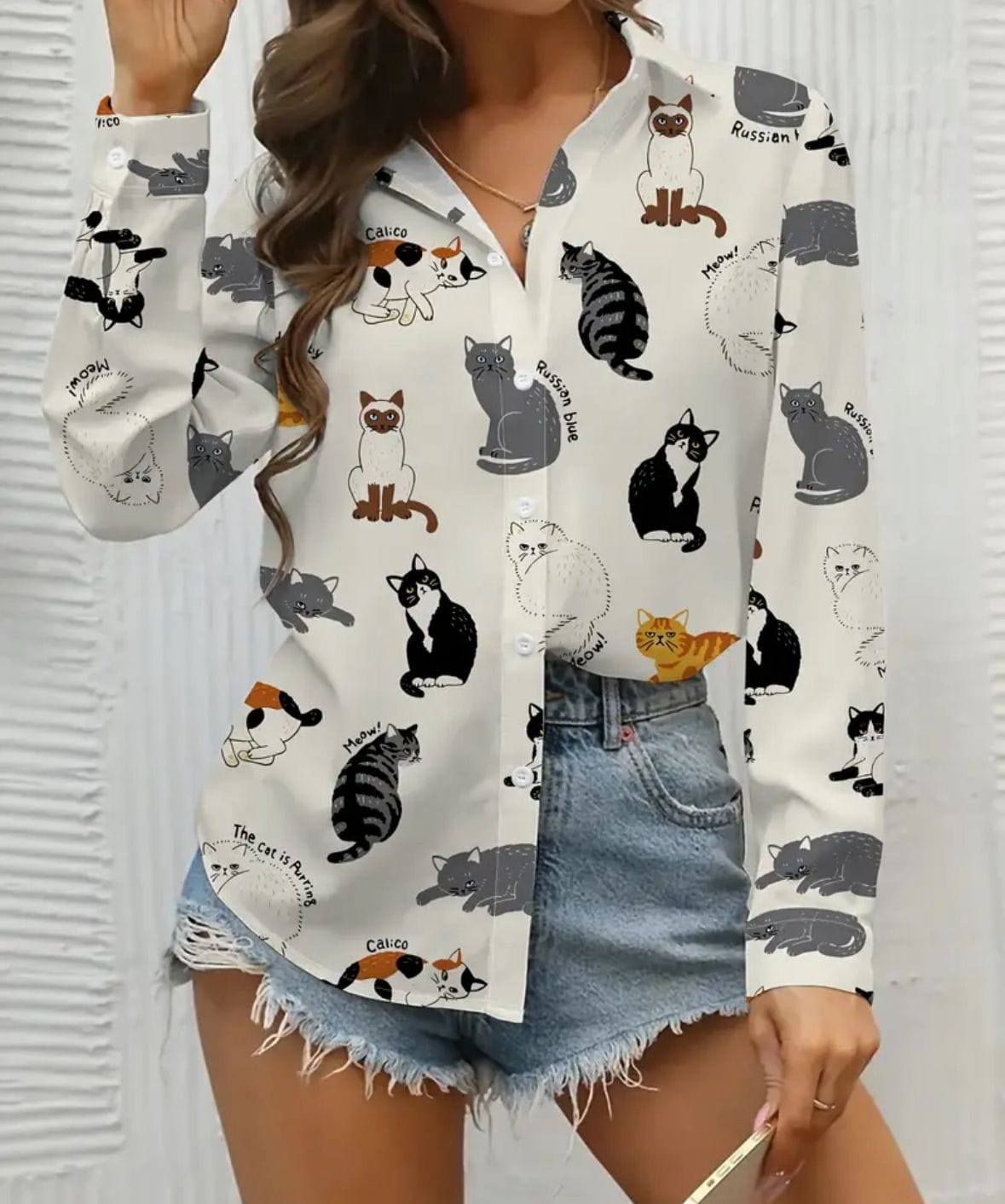 Camisa Manga Larga Cat Lover