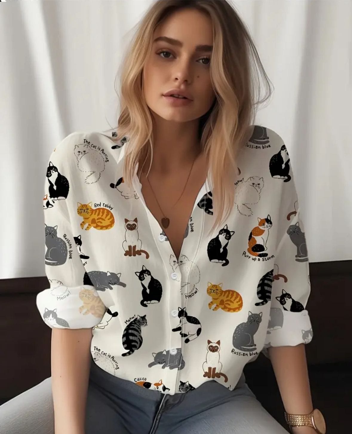 Camisa Manga Larga Cat Lover