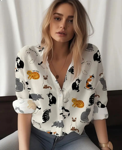 Camisa Manga Larga Cat Lover