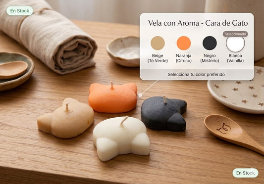 Vela con Aroma - Cara de Gato